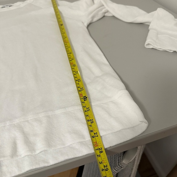 James Perse Vintage French Terry Relaxed Sweatshirt in White | Size 2 - Picture 11 of 11